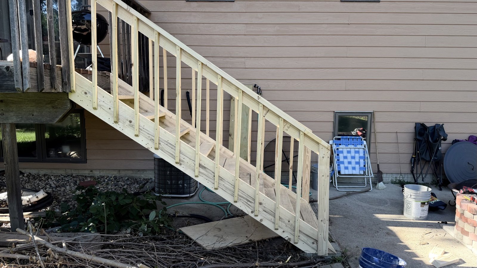 Deck stair framing — Consider It Done, Sioux Falls